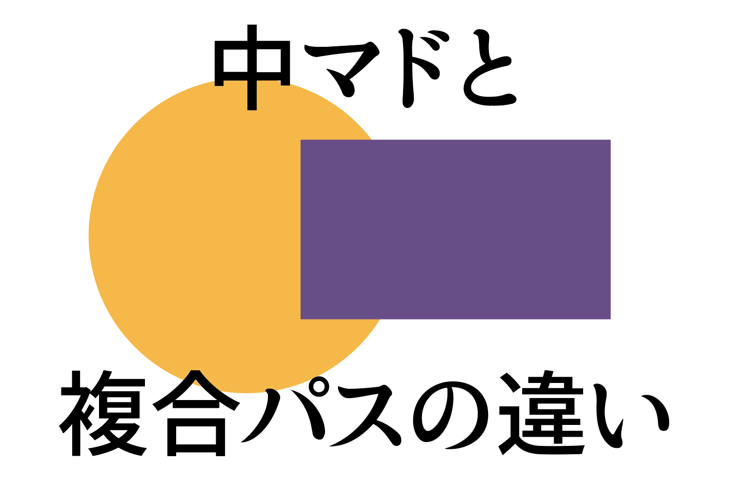 重なった部分を透明にする2つの機能 Illustratorの中マドと複合パスの違いとは Hashimoto Naokiブログ